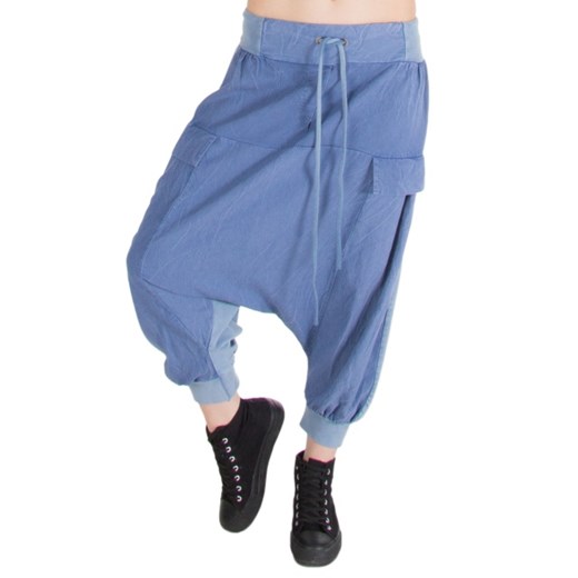 Spodnie dresowe a la jeans moodify-pl niebieski bawełniane