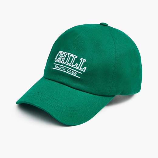 Cropp - Ciemnozielona czapka z daszkiem - Zielony Cropp Uniwersalny promocyjna cena Cropp