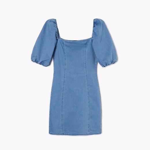 Cropp - Jeansowa sukienka mini - Niebieski Cropp S okazja Cropp