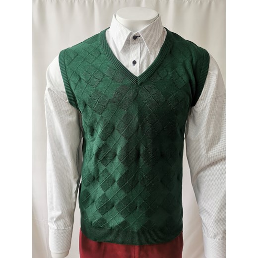 Kamizelka Hugo - zielony - L ze sklepu Swetry Lasota w kategorii Kamizelki męskie - zdjęcie 144439738