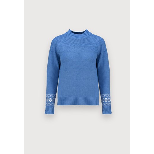 Niebieski sweter z motywem zimowym ze sklepu Molton w kategorii Swetry damskie - zdjęcie 144440835