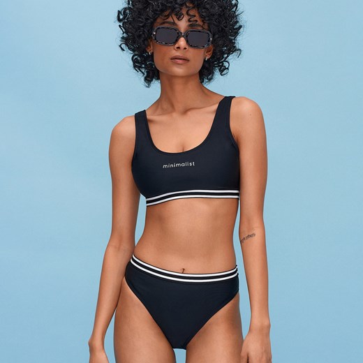 Cropp - Dwuczęściowy strój kąpielowy Minimalist - Czarny Cropp S Cropp promocja
