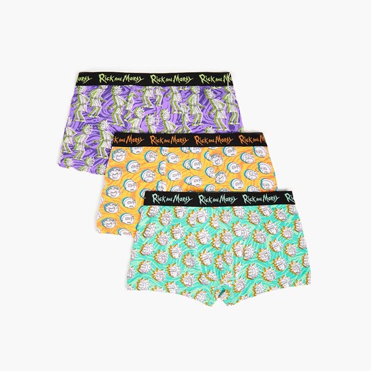 Cropp - Kolorowe bokserki Rick i Morty 3 pack - Niebieski Cropp S promocyjna cena Cropp