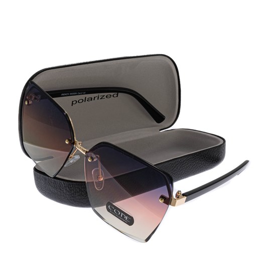 Okulary damskie przeciwsłoneczne CODE ze sklepu JK-Collection w kategorii Okulary przeciwsłoneczne damskie - zdjęcie 144449407