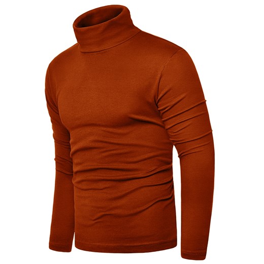 sweter/bluza golf męski 5401 - ceglany M Risardi