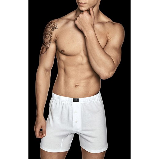 Bawełniane bokserki męskie luźne białe Baster, Kolor biały, Rozmiar M, Gee One ze sklepu Intymna w kategorii Majtki męskie - zdjęcie 144469866
