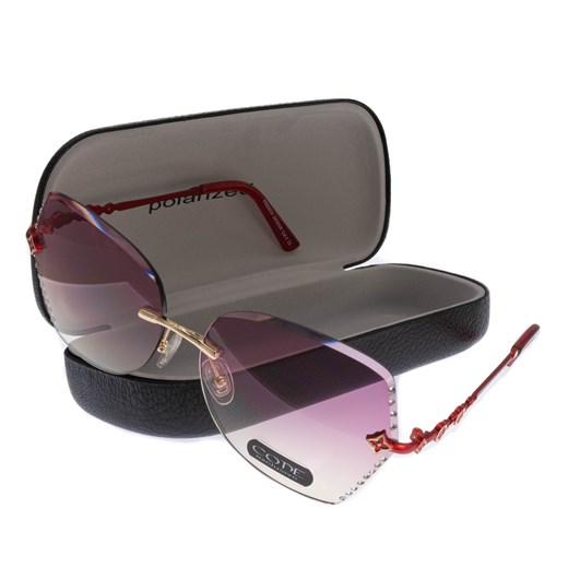 Okulary damskie przeciwsłoneczne CODE ze sklepu JK-Collection w kategorii Okulary przeciwsłoneczne damskie - zdjęcie 144504277