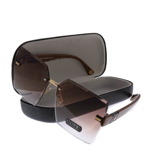 Okulary damskie przeciwsłoneczne CODE ze sklepu JK-Collection w kategorii Okulary przeciwsłoneczne damskie - zdjęcie 144504287