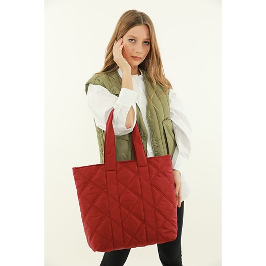 Shopper bag w kolorze czerwonym - 36 x 48 x 18 cm Bags Selection onesize okazja Limango Polska