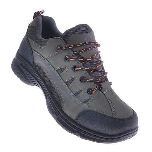 Sznurowane męskie buty trekkingowe Zielone /E5-1 10394 S491/ ze sklepu Pantofelek24.pl w kategorii Buty trekkingowe męskie - zdjęcie 144527837