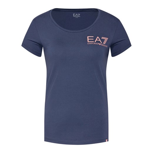 EA7 Emporio Armani T-Shirt 6HTT13 TJ29Z 1543 Granatowy Regular Fit S wyprzedaż MODIVO
