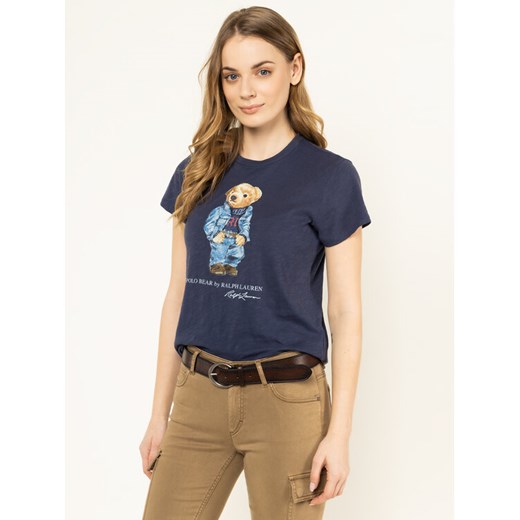 Polo Ralph Lauren T-Shirt Bear 211785567 Niebieski Regular Fit Polo Ralph Lauren S okazja MODIVO