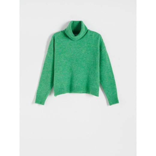 Reserved - Sweter z golfem - Zielony Reserved M Reserved