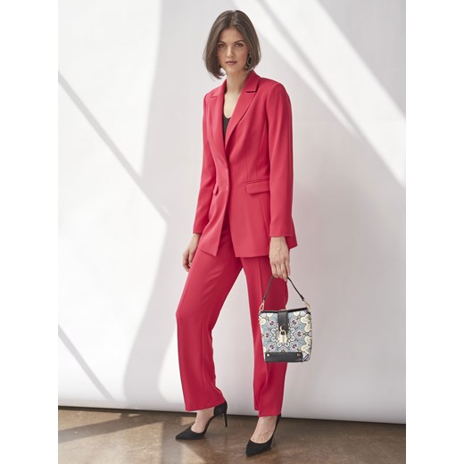 Klasyczne różowe spodnie L'AF Gino ze sklepu Eye For Fashion w kategorii Spodnie damskie - zdjęcie 144604808