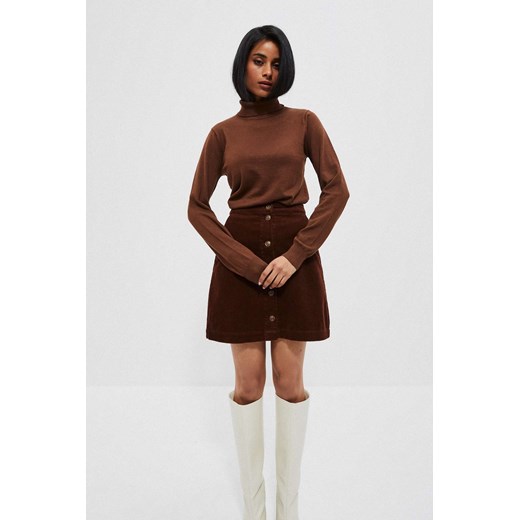 Sweter damski Moodo.pl brązowy 