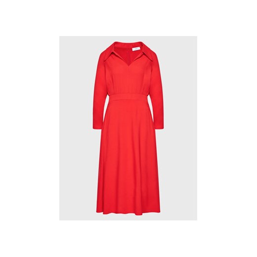 Simple Sukienka codzienna SUD517-02 Czerwony Regular Fit Simple 42 Modivo_marki_wlasne