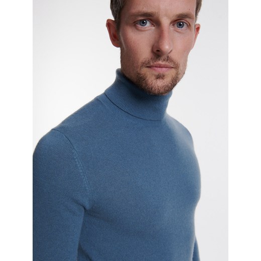 Reserved - PREMIUM Kaszmirowo-wełniany golf - Niebieski Reserved L Reserved