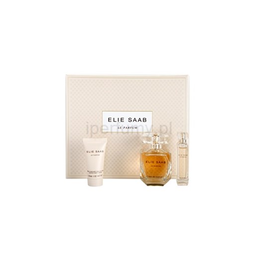 Elie Saab Le Parfum zestaw upominkowy XII. woda perfumowana 90 ml + woda perfumowana 10 ml + krem do ciała 30 ml + do każdego zamówienia upominek. iperfumy-pl bezowy cedr