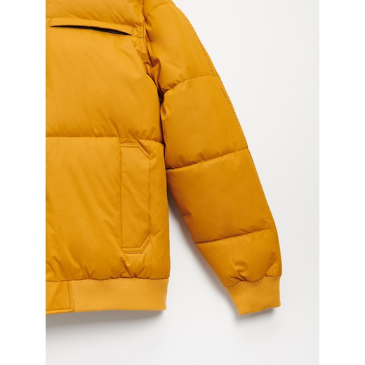 Pikowana kurtka z kapturem pomarańczowa - Żółty House XXL House