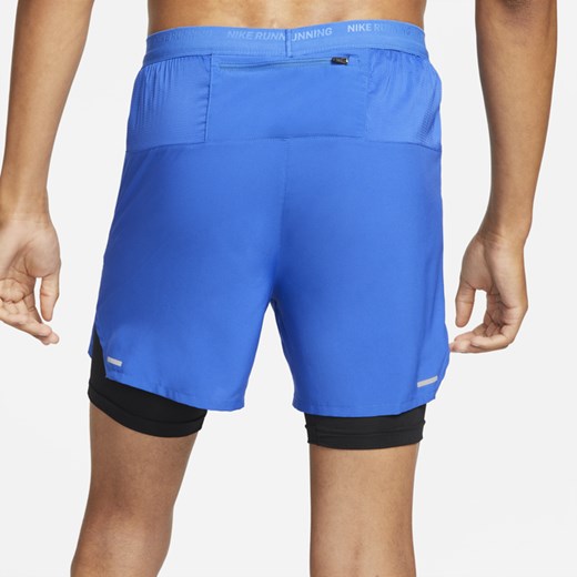 Męskie spodenki do biegania 2 w 1 Nike Dri-FIT Stride 13 cm - Niebieski Nike S Nike poland