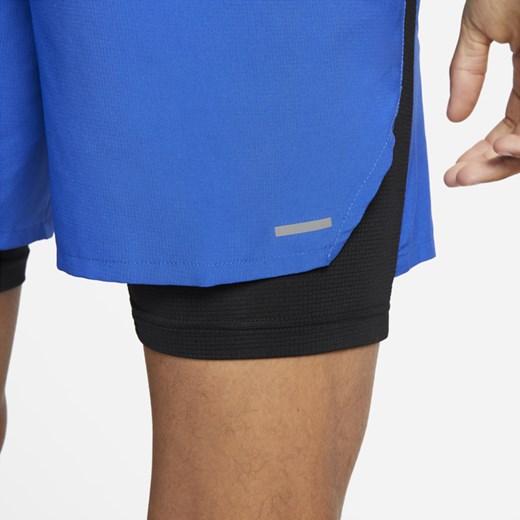 Męskie spodenki do biegania 2 w 1 Nike Dri-FIT Stride 13 cm - Niebieski Nike 2XL Nike poland