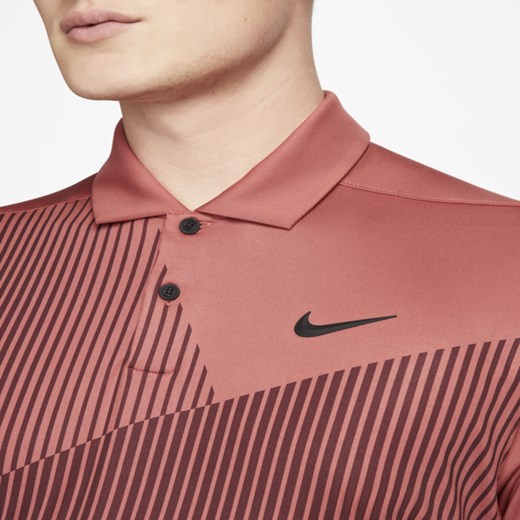 Męska koszulka polo do golfa z nadrukiem Nike Dri-FIT Vapor - Czerwony Nike XS Nike poland