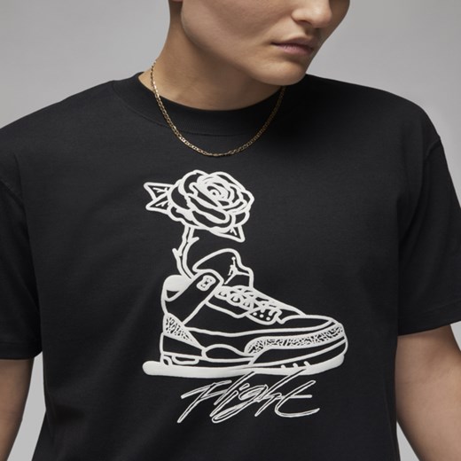 Damski T-shirt z nadrukiem Jordan Flight - Czerń Jordan XL Nike poland
