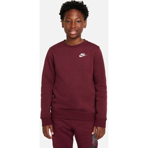 Bluza dresowa dla dużych dzieci (chłopców) Nike Sportswear Club - Czerwony Nike M Nike poland