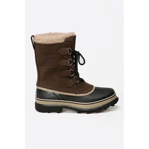 Sorel buty wysokie CARIBOU męskie kolor brązowy 1002871238 ze sklepu ANSWEAR.com w kategorii Buty zimowe męskie - zdjęcie 144730318