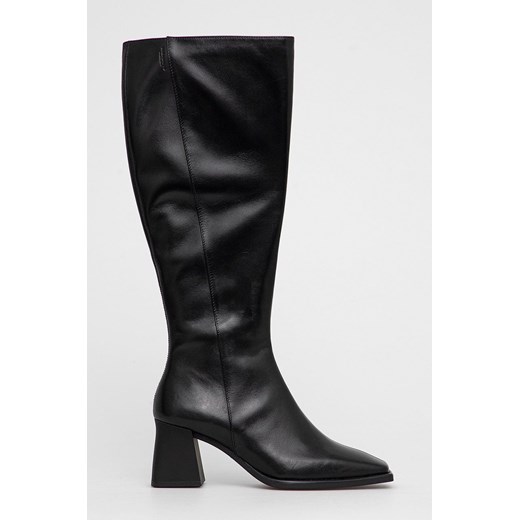Vagabond Shoemakers Kozaki skórzane damskie kolor czarny na słupku ze sklepu ANSWEAR.com w kategorii Kozaki damskie - zdjęcie 144731568