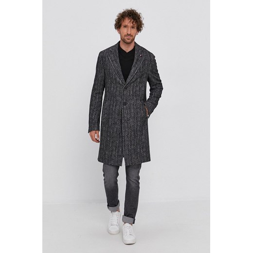 Tommy Hilfiger Płaszcz męski kolor czarny przejściowy Tommy Hilfiger 54 ANSWEAR.com promocyjna cena
