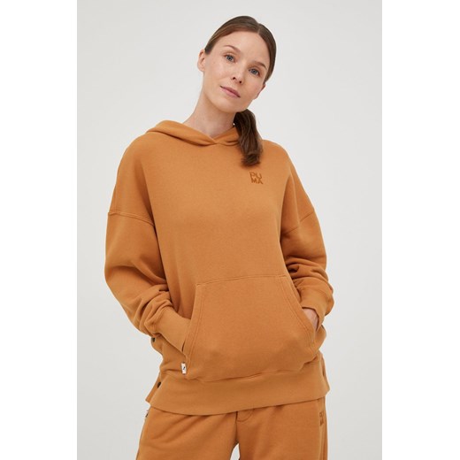 Puma bluza bawełniana damska kolor brązowy z kapturem gładka Puma S ANSWEAR.com