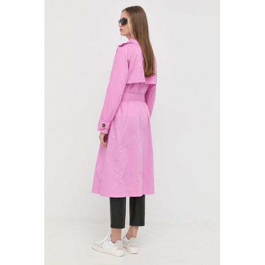 BOSS trencz 50472139 damski kolor fioletowy przejściowy 40 ANSWEAR.com