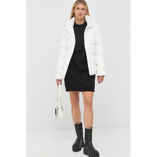 Karl Lagerfeld kurtka damska kolor biały zimowa Karl Lagerfeld S ANSWEAR.com