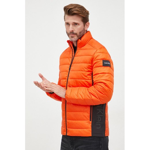 Calvin Klein kurtka męska kolor pomarańczowy przejściowa Calvin Klein XL ANSWEAR.com