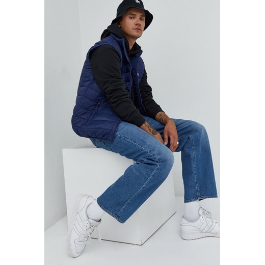 Fila bezrękawnik męski kolor granatowy przejściowy Fila M ANSWEAR.com