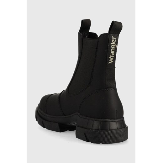 Wrangler sztyblety Atlanta Chelsea damskie kolor czarny na platformie Wrangler 40 ANSWEAR.com
