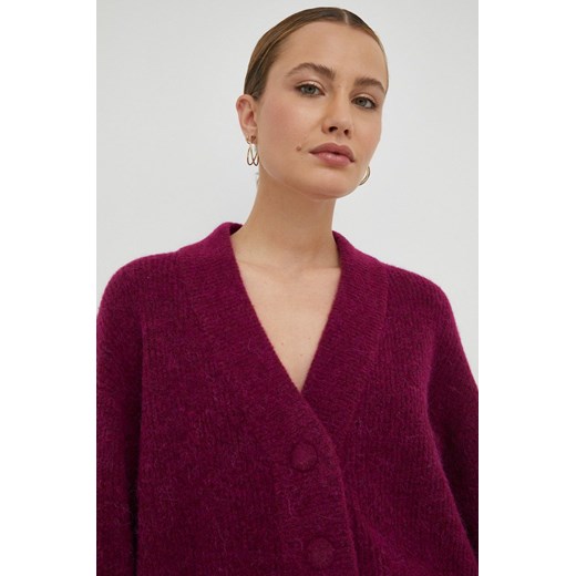 Gestuz sweter wełniany damski kolor fioletowy Gestuz S ANSWEAR.com