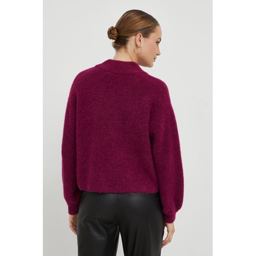Gestuz sweter wełniany damski kolor fioletowy Gestuz M ANSWEAR.com