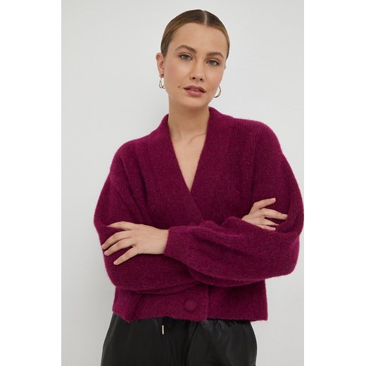 Gestuz sweter wełniany damski kolor fioletowy Gestuz XS ANSWEAR.com