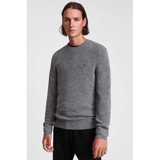 AllSaints sweter wełniany męski kolor czarny lekki XL ANSWEAR.com