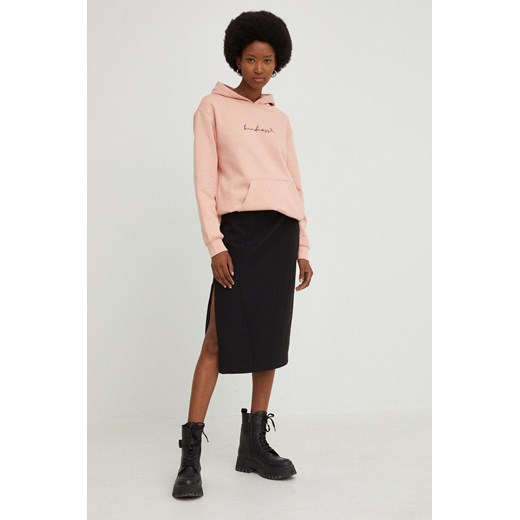 Answear Lab bluza damska kolor czarny z kapturem z nadrukiem Answear Lab S ANSWEAR.com