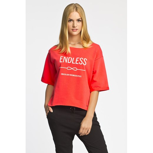 Koszulka - ANSWEAR answear-com pomaranczowy Koszulki