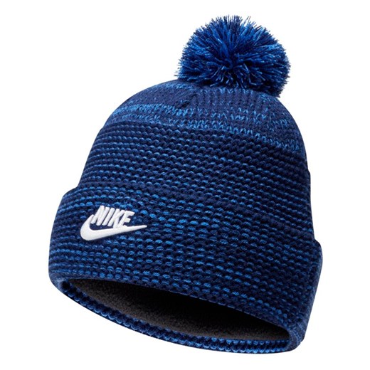 Wywijana czapka z pomponem Nike Sportswear - Niebieski Nike one size Nike poland