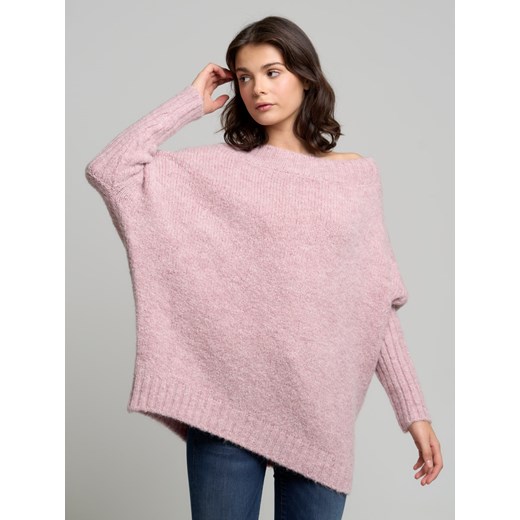 Sweter damski oversize różowy Mayamiko 601 ONE SIZE Big Star