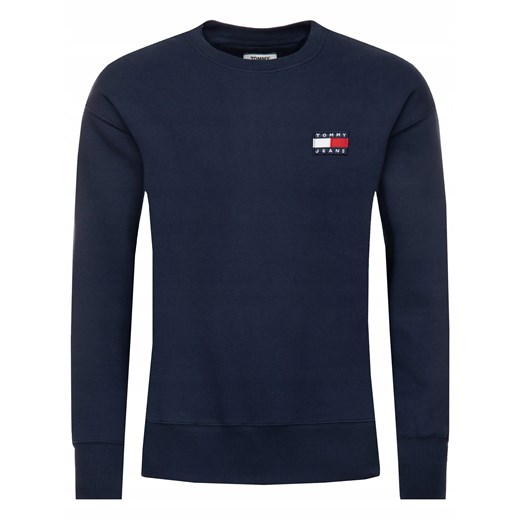 BLUZA TOMMY HILFIGER JEANS BADGE DM0DM06592 GRANATOWA Regular Fit Tommy Hilfiger XXL Milgros.pl promocja