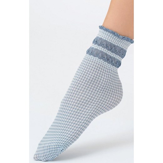 Lisetta skarpetki damskie ze wzorem, Kolor jasny beż (argento), Rozmiar uniwersalny, Veneziana ze sklepu Intymna w kategorii Skarpetki damskie - zdjęcie 144815678