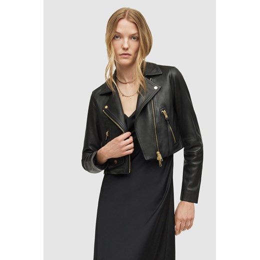 AllSaints ramoneska skórzana ELORA BIKER damska kolor czarny przejściowa WL166X ze sklepu ANSWEAR.com w kategorii Kurtki damskie - zdjęcie 144832057