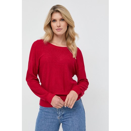 Morgan sweter damski kolor czerwony lekki Morgan XS ANSWEAR.com