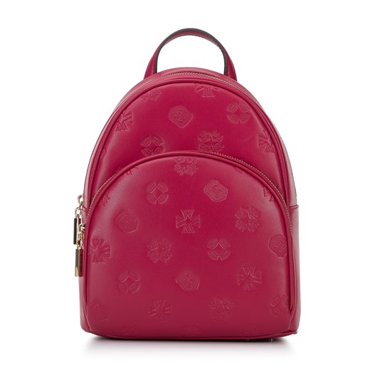 Damski plecak skórzany z monogramem mały różowy ze sklepu WITTCHEN w kategorii Plecaki - zdjęcie 144846426